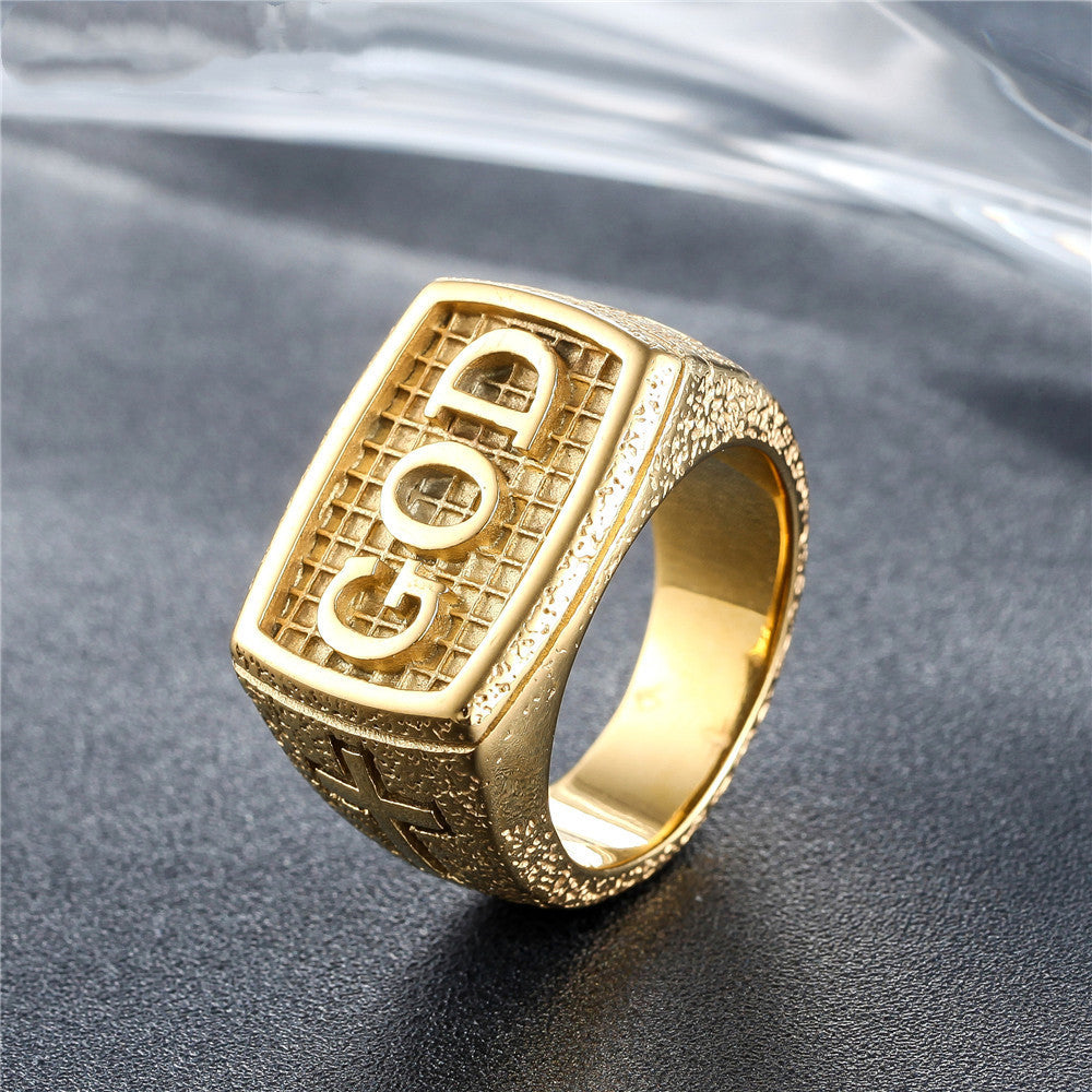 Dazzling Design Ring GOD