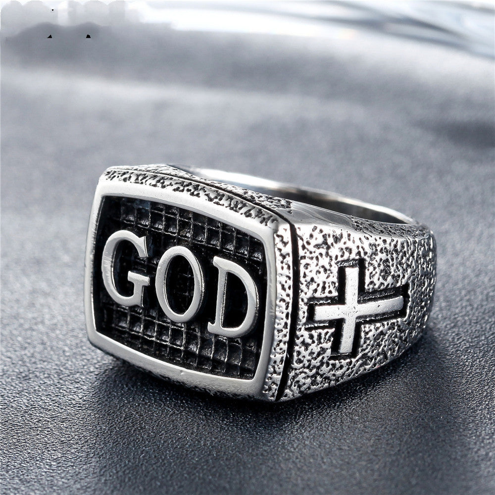 Dazzling Design Ring GOD