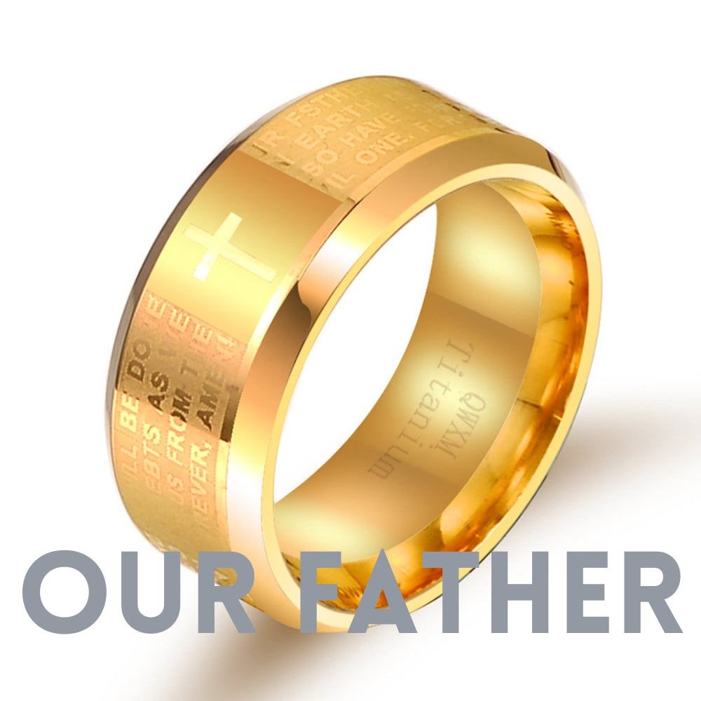 Dazzling Design by DD Ring OUR FATHER