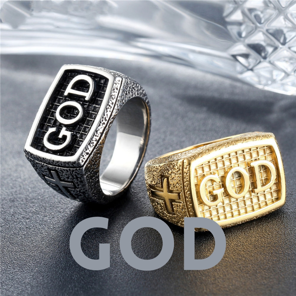 Dazzling Design Ring GOD